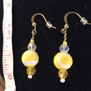 Tennis ball earrings